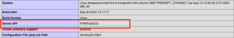 phpinfo fastcgi performance